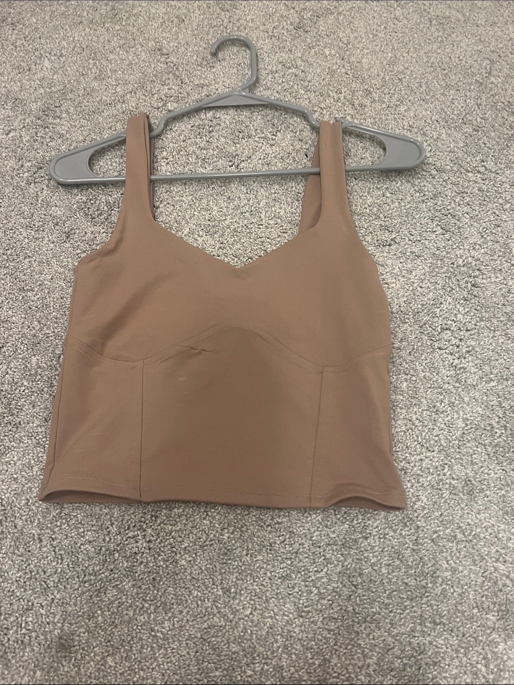 Abercrombie & Fitch Mauve-Brown V-Neck Cropped Tank